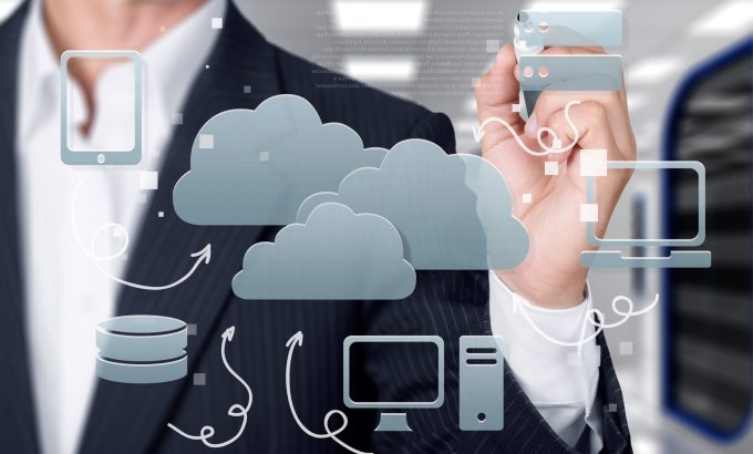 Business man in black suit