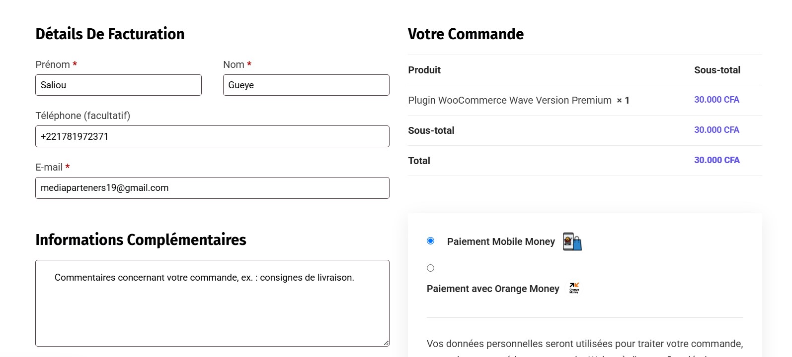 Plugin Paiement Wave & Orange Money Manuel pour WooCommerce – Image 3