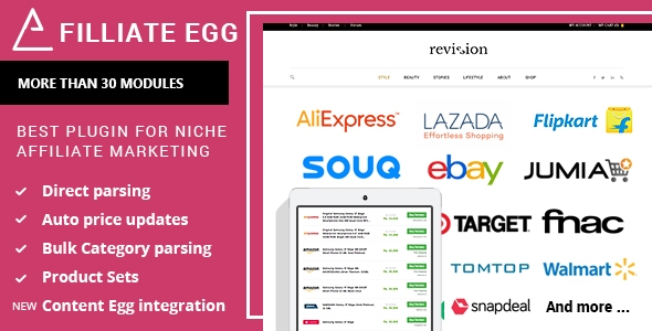 Affiliate Egg – Plugin WordPress de marketing d'affiliation